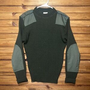 DSCP Valor Collection Ribbed Miltary Sweater Size 42 100% Wool USMC Army Green
